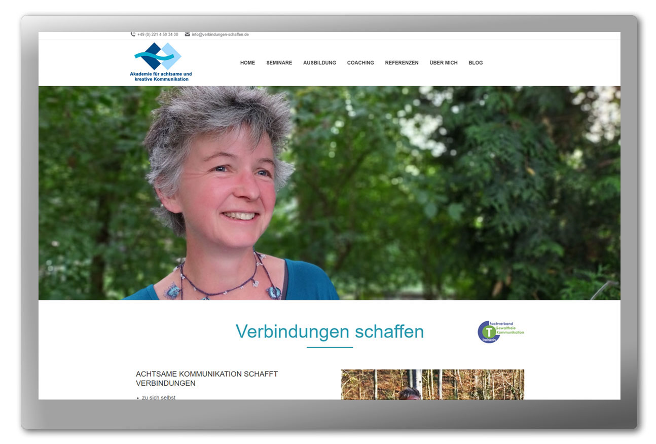 website-screenshot Screenshot der Website Verbindungen Schaffen